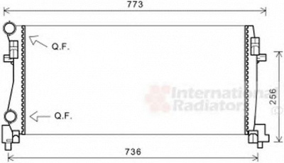 VAN WEZEL 58002340 -  Радиатор, охлаждение двигателя